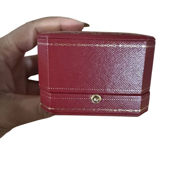 Cartier Red Box Authentic Empty Jewelry Gift Box Snap Closure Size 3x3x2 - Picture 2 of 6